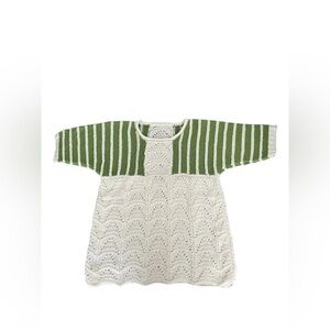 VINTAGE HANDMADE KNIT HALF SLEEVE SWEATER